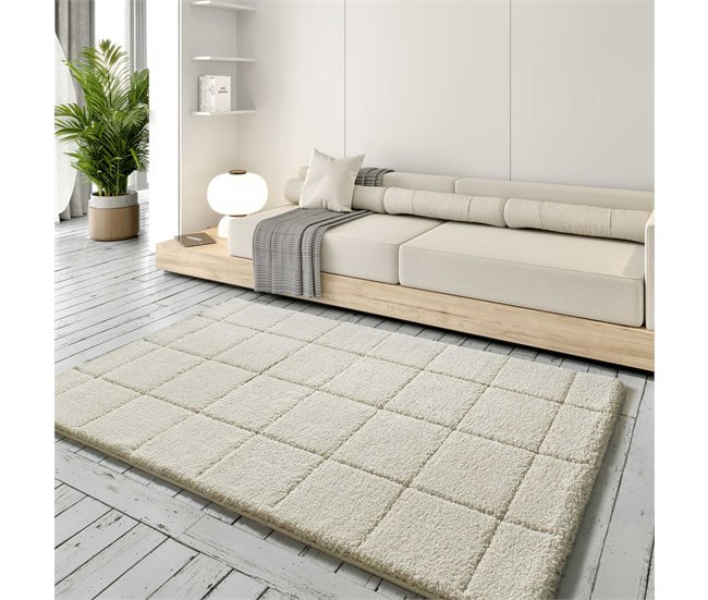 Alfombra de estilo escandinavo MOLIER - ATTICGO 160x230 Blanco