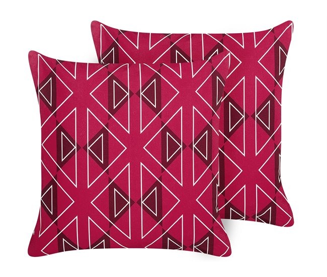 Beliani Cojín de jardín MEZZANO Fucsia