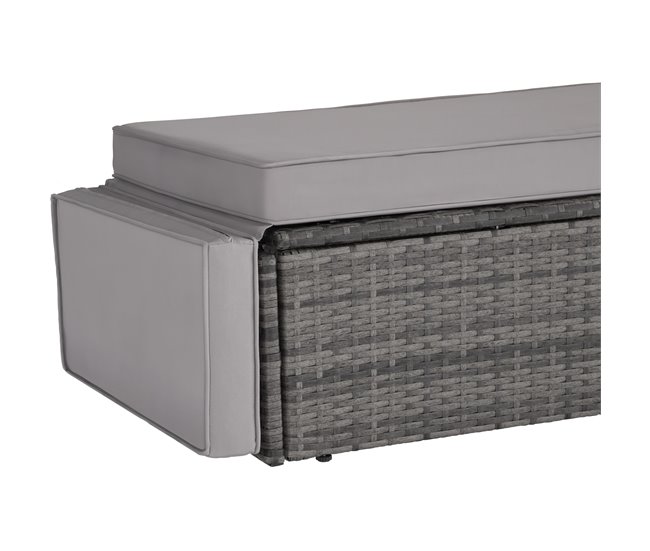sofá de ratán Gris