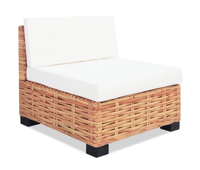Juego de sofás de 27 piezas ratán natural Marron
