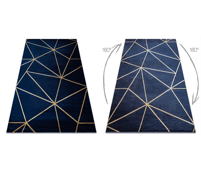 Alfombra EMERALD exclusivo 1013 glamour 240x330 Azul