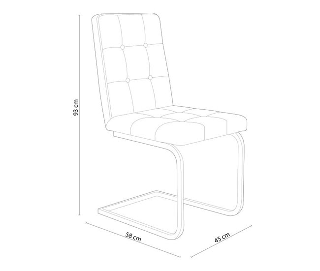 Pack 4 sillas de comedor Vanity Gris
