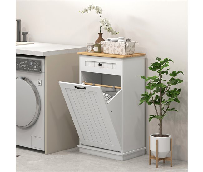 Armario de Baño MDF HOMCOM, hogar - baño Blanco