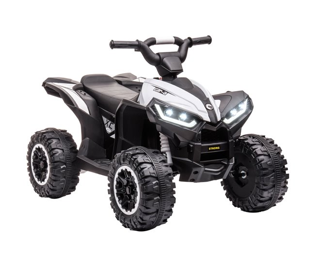 Quad Eléctrico Infantil PP, Metal HOMCOM Blanco