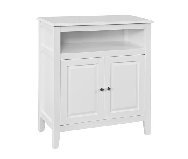 Armario para Baño con 2 Puertas y Estante FRG204-W SoBuy 69 Blanco