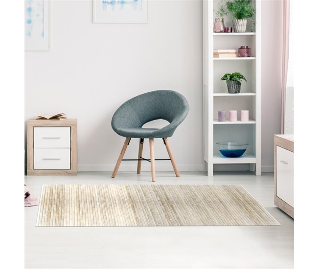 Alfombra de Bambú natural antideslizante 160x240 Beige
