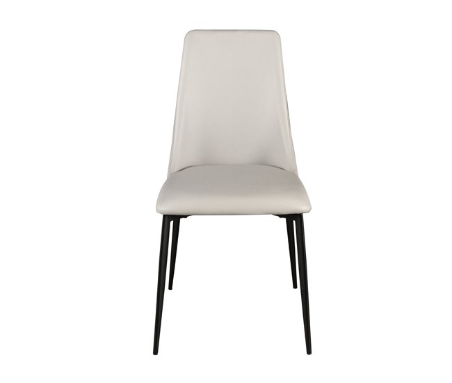 ANGEL CERDA Silla polipiel gris claro Gris