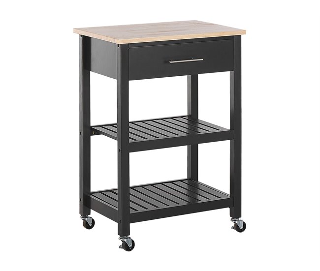 Beliani Carrito de cocina HIUMA 58 Blanco