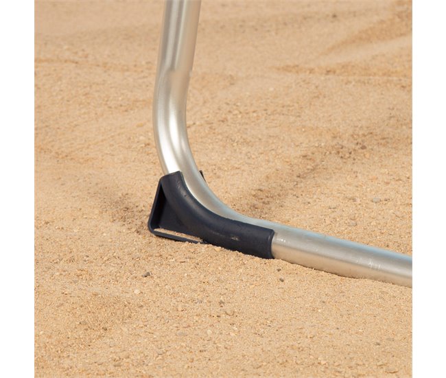 Aktive Silla plegable de playa con 4 posiciones Azul