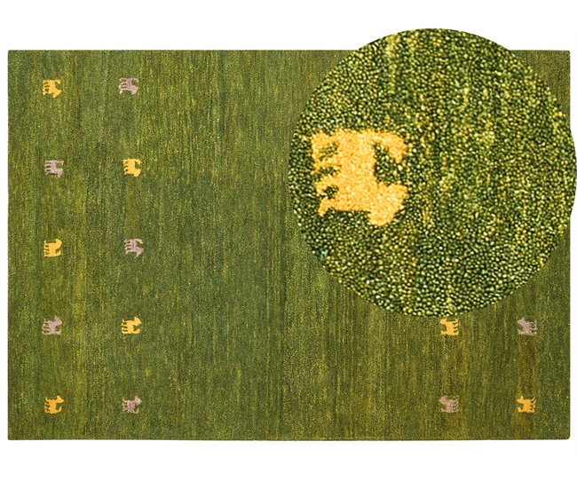 Beliani De pelo corto YULAFI 160x230 Verde