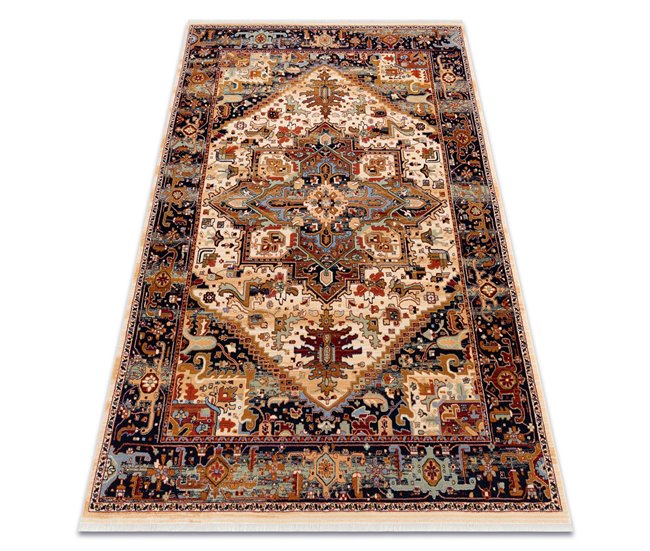 Alfombra KESHAN franjas Ornamento oriental 2886/53555 200x290 Marron