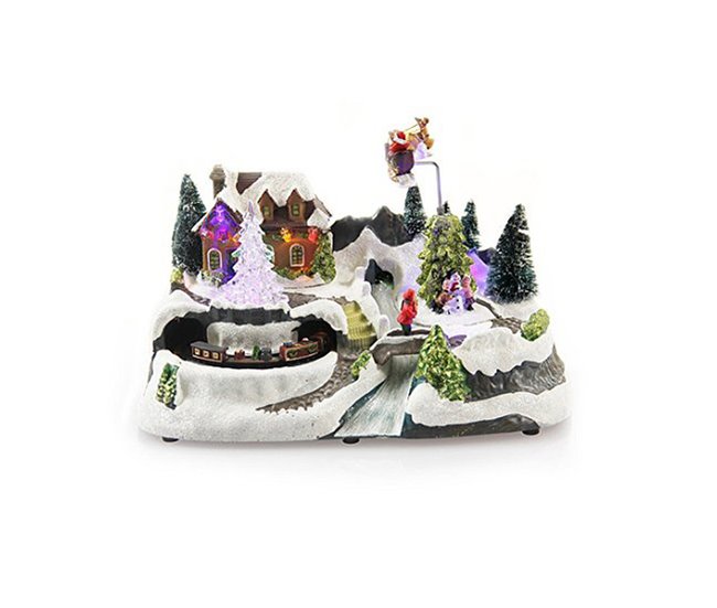 DECORACIÓN NAVIDEÑA DE TREN Multicolor