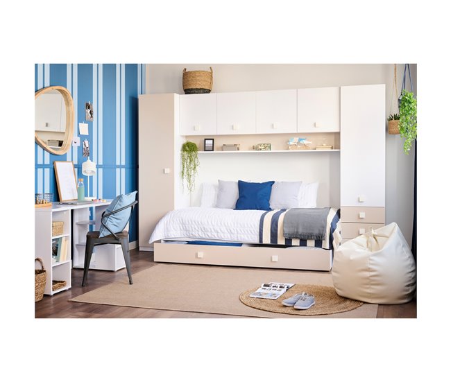 Cama puente con cajón MANHATTAN Cemento