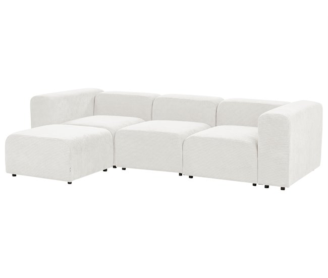 Beliani Sofá modular Pana FALSTERBO Crema