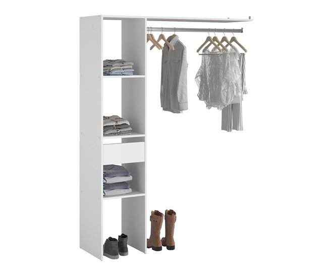 Vestidor Abierto Modular Custom Modulo G Blanco