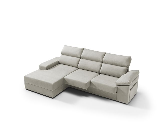 Chaise longue con arcón RUBIK Beige