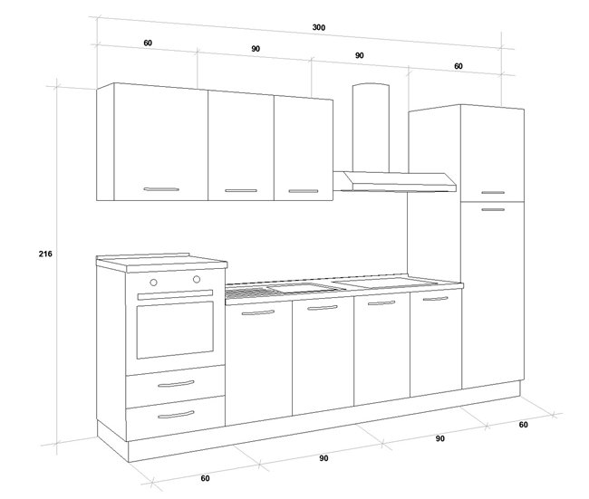 Cocina GILDA 2.0 izquierda Gris Claro/ Madera Gris