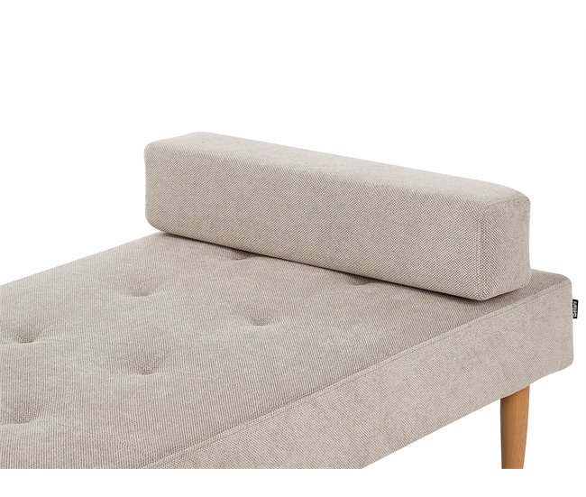 Beliani Chaise longue Poliéster NIORT Beige
