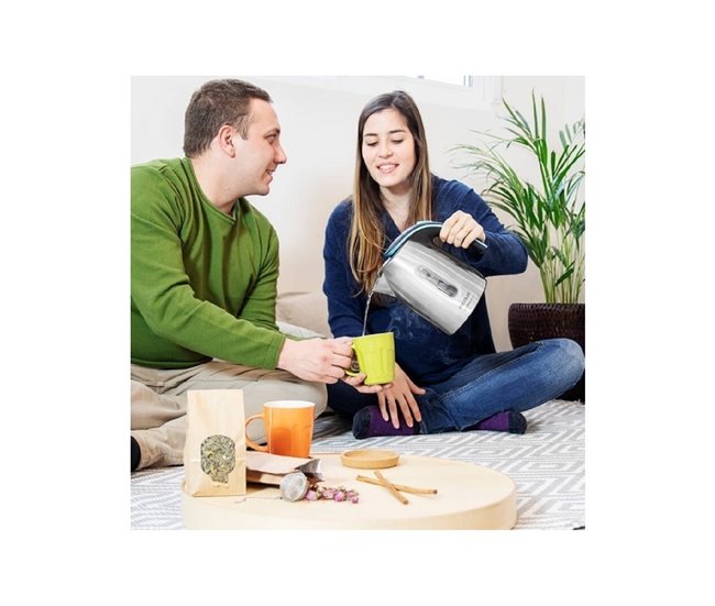 Hervidor de agua ThermoSense 220 Steel Cecotec Plateado