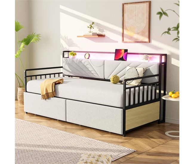 Camas individuales 104x206 Beige