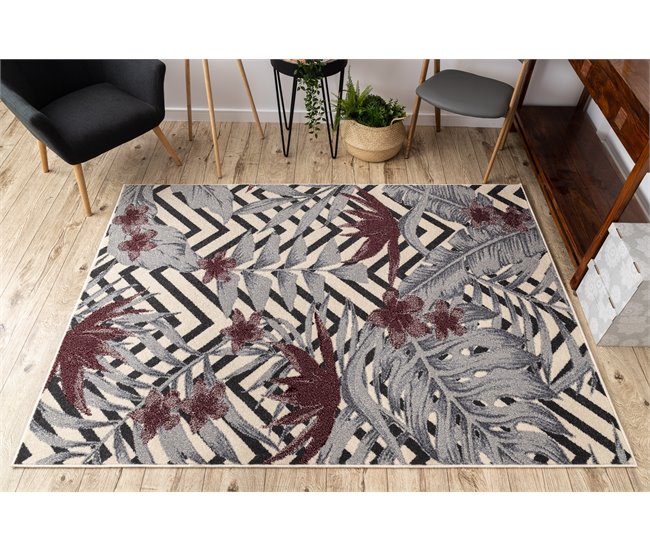 Alfombra HEOS 78540 Hojas Selva 160x220 Crema