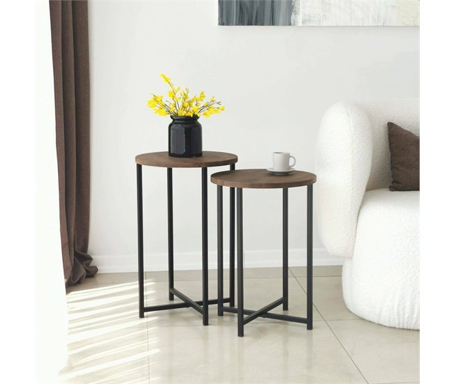 Mesa de centro de madeira 35x35 Negro
