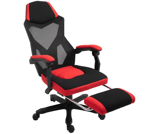 Silla de Oficina esponja, tejido de malla Vinsetto Rojo