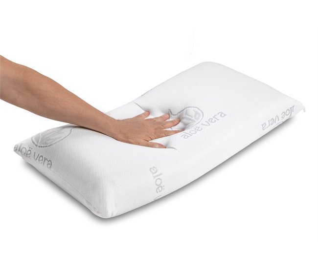 Pack de 2 Almohadas Viscoelásticas Con Tratamiento de Aloe Vera Blanco