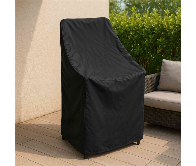 Funda para silla apilable Negro