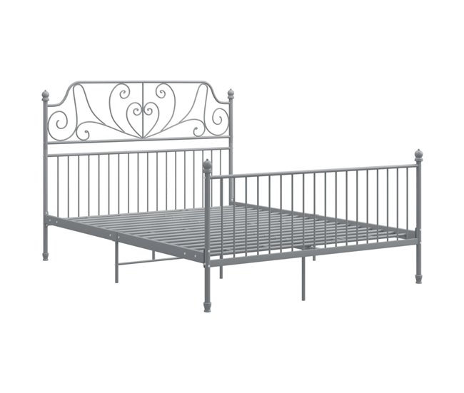Estructura de cama de metal 160x200 Blanco