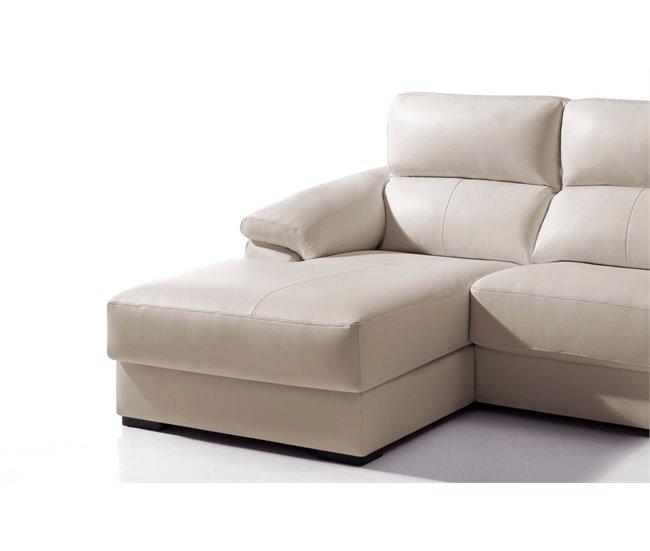 Chaise longue piel WILLY Beige