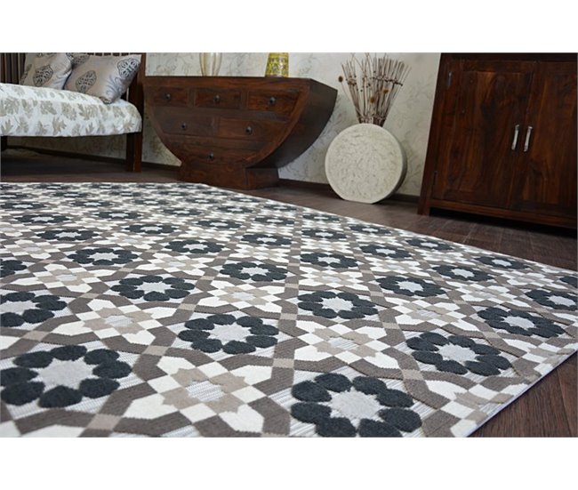 Alfombra LISBOA Flores 120x170 Marron