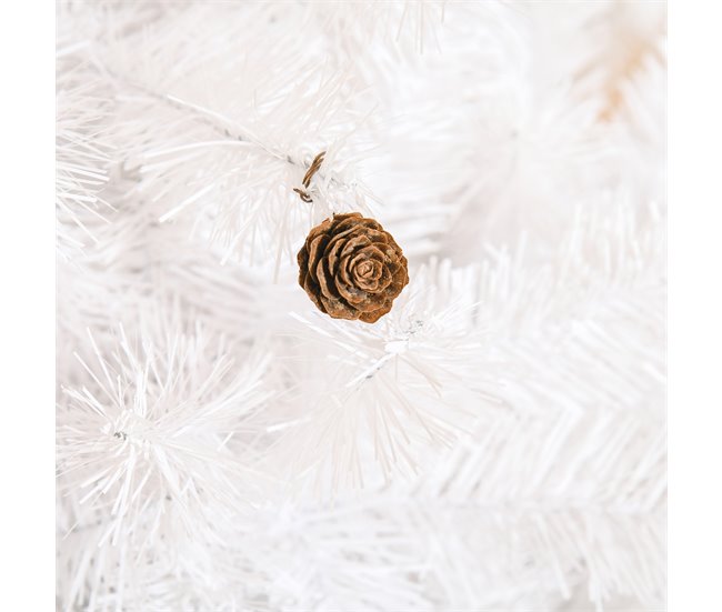 Árbol de Navidad Plástico y Metal HOMCOM Blanco