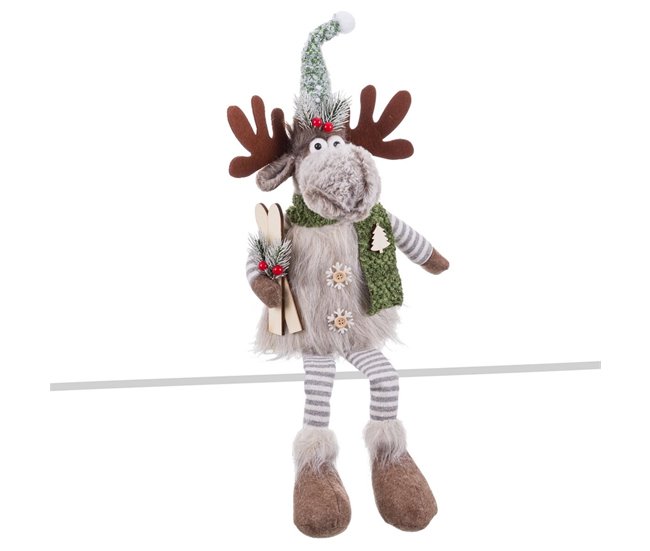 Conforama Adorno Navideño Multicolor Arena Tejido Reno 18 x 11 x 60 cm