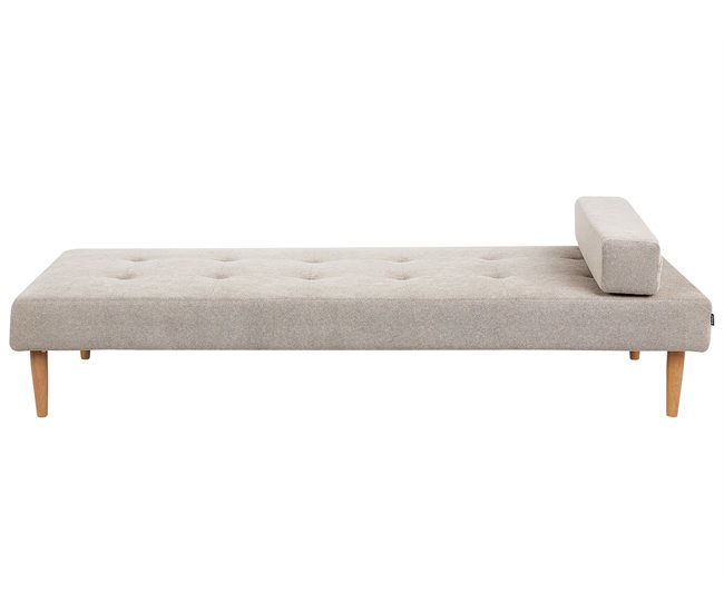 Beliani Chaise longue Poliéster NIORT Beige