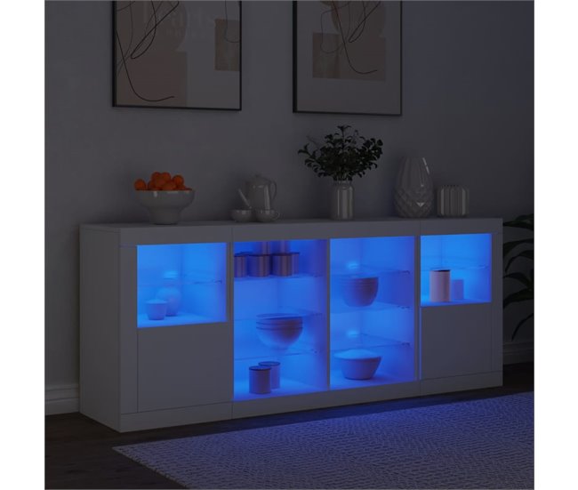 Aparador con luces LED 163 Blanco