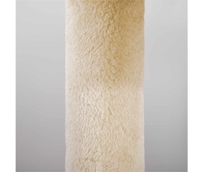 Árbol para Gatos Aglomerado de Madera, Felpa, Sisal PawHut Crema