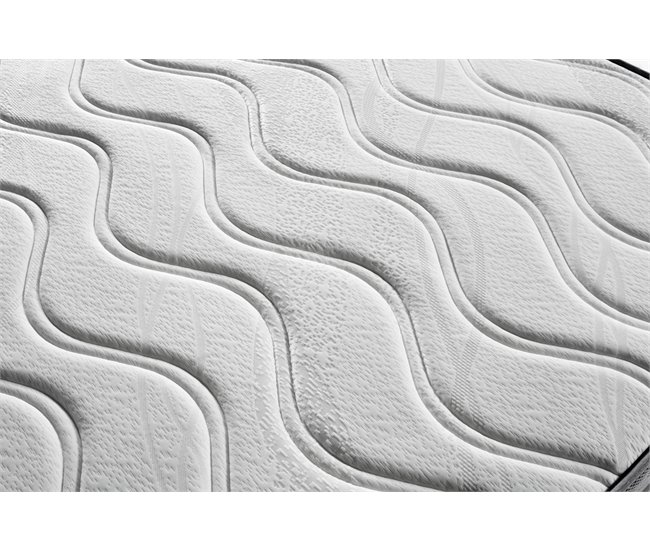 Colchón Muelles Ensacados y Visco 25 cm | 25 Cm | confort y refuerzo lumbar|Firmeza alta 