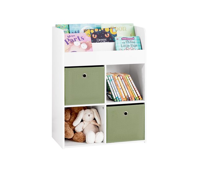 Estantería Infantil de Juguetes y Libros SoBuy KMB79-W Blanco