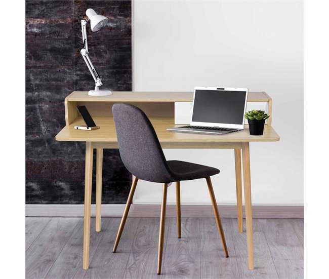 Escritorio Vintage Thinia Home Natural/ Blanco