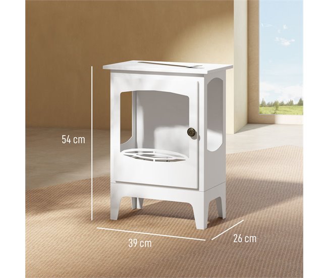 Chimenea de Etanol Acero, Acero inoxidable HOMCOM Blanco