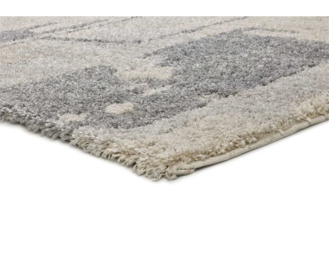 Alfombra shaggy abstracta HELIA - ATTICGO 80x150 Plateado
