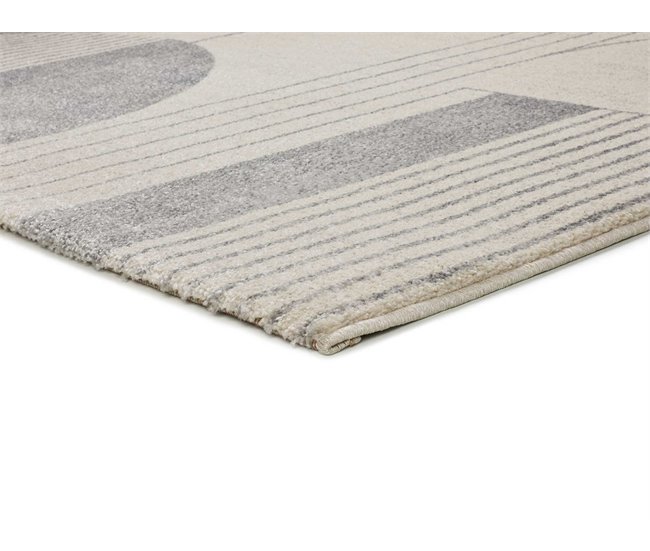Alfombra de diseño geométrico PORTO - ATTICGO 133x190 Gris
