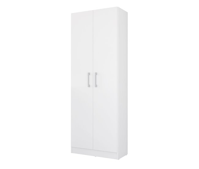 Buyqualia Armario alto Multiusos/Escobero con dos puertas Blanco