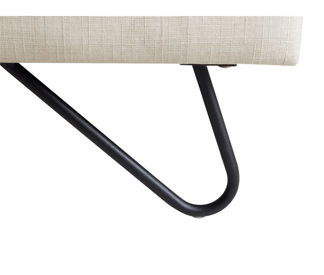 Beliani Cama con somier Poliéster LANNION 183x223 Beige
