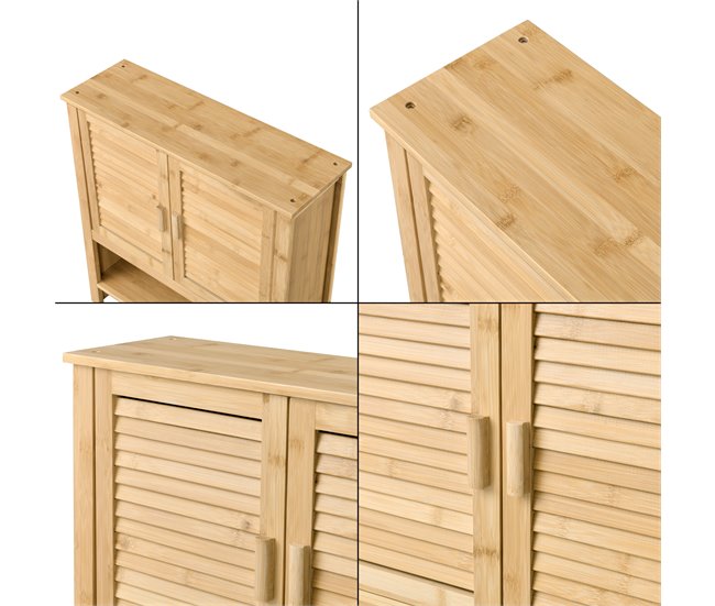 Mueble de pared para baño Tyresö bambú Natural