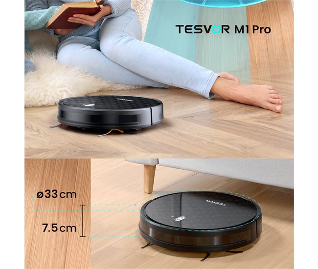 Robot aspirador Negro