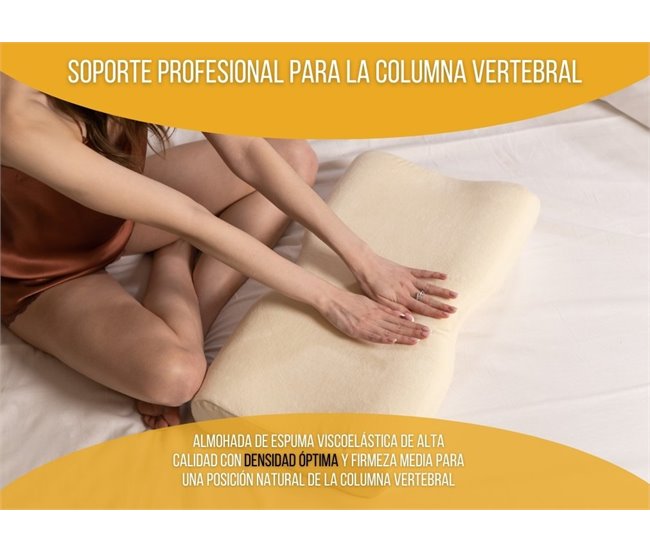 Almohada Ergonómica Cervical DUO con Funda de Bambú Blanco
