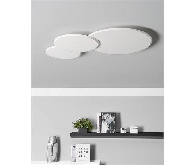 Beliani Lámpara de techo GABRIK Blanco