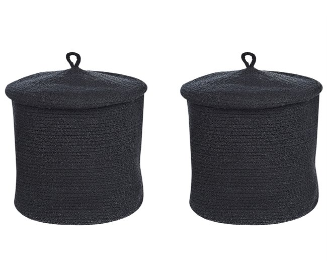 Beliani Estante de baño pequeño SILOPI Negro